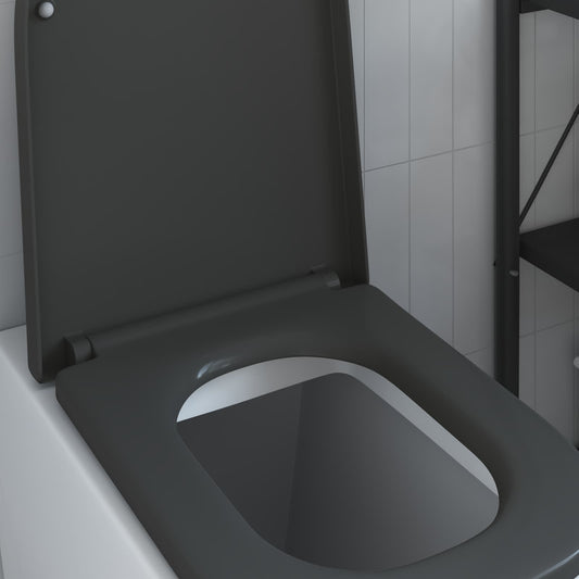 Snelle Ontgrendel Toiletzitting Antraciet 44.5 x 35 x 3.6 cm