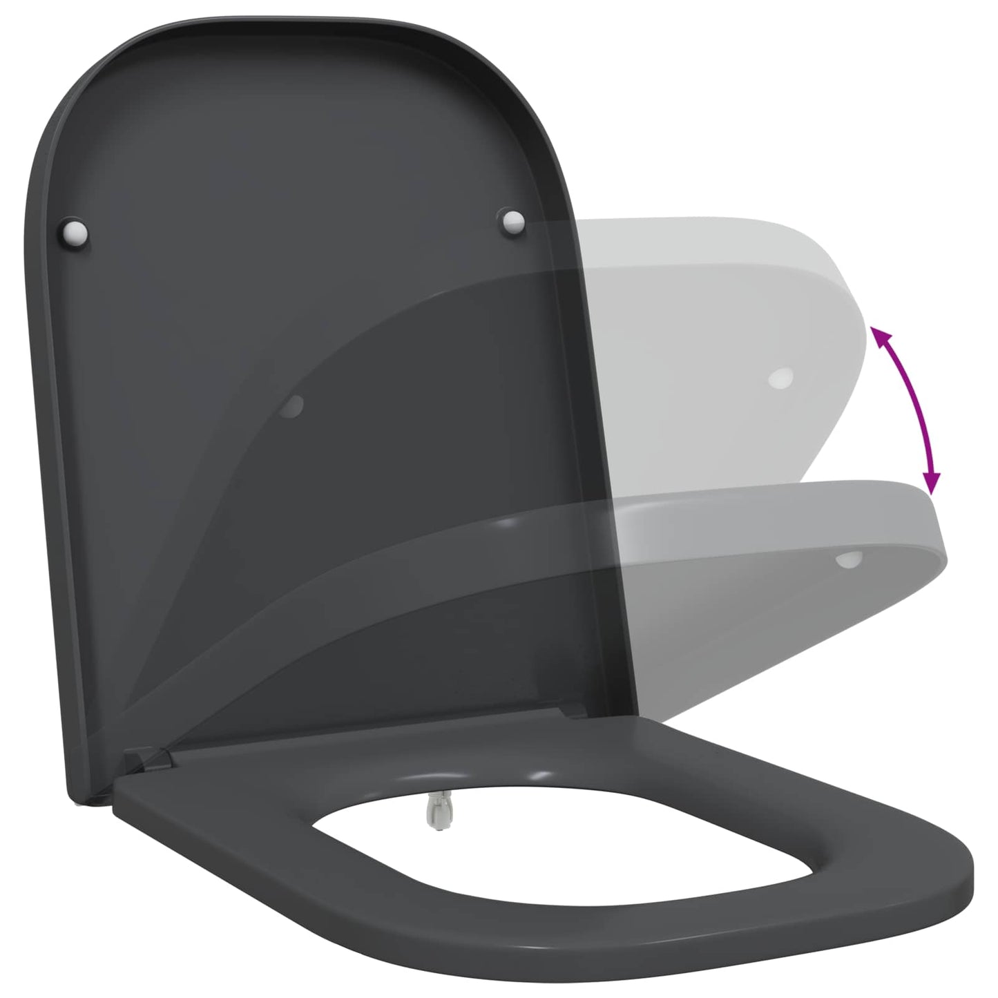 Toiletzitting Antraciet 47,5 x 35 x 3,6 cm Duroplast is nu te koop bij PeponiXL, paradijselijk wonen!