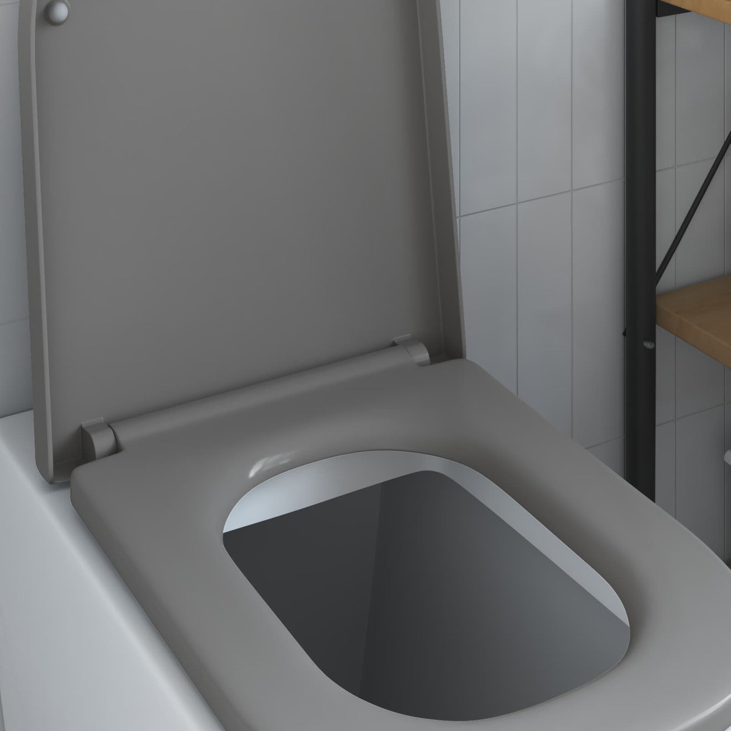 Toiletzitting Grijs 47,5 x 35 x 3,6 cm Duroplast is nu te koop bij PeponiXL, paradijselijk wonen!