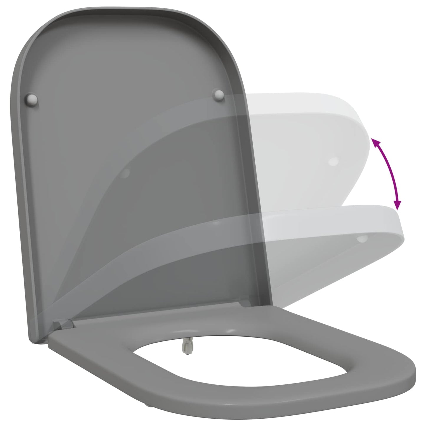 Toiletzitting Grijs 47,5 x 35 x 3,6 cm Duroplast is nu te koop bij PeponiXL, paradijselijk wonen!