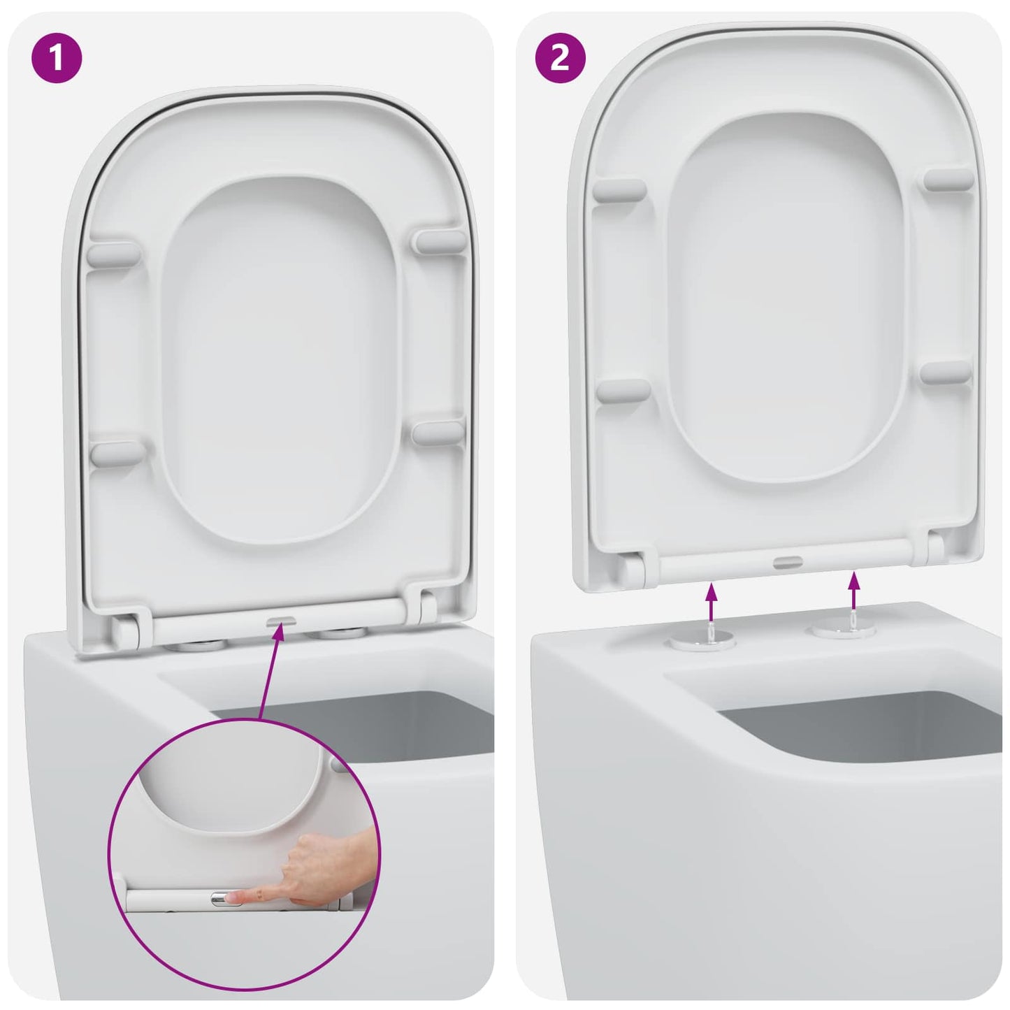 Toiletzitting Wit 47,5 x 35 x 3,6 cm Duroplast is nu te koop bij PeponiXL, paradijselijk wonen!