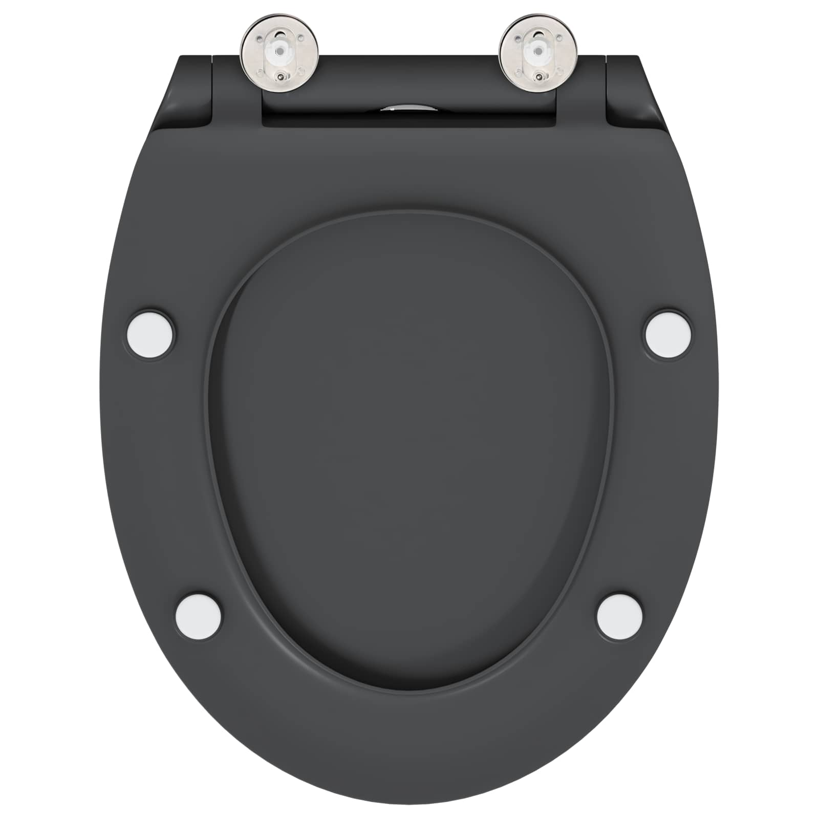 Toiletzitting Antraciet 47 x 37,5 x 3,8 cm Duroplast is nu te koop bij PeponiXL, paradijselijk wonen!