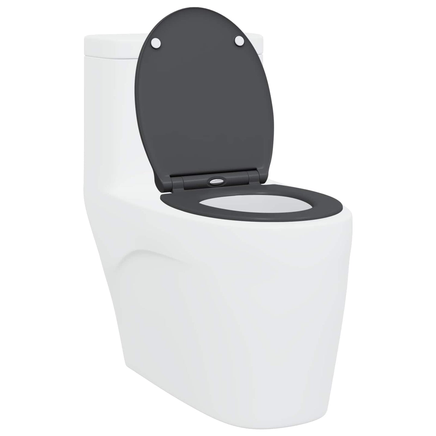 Toiletzitting Antraciet 47 x 37,5 x 3,8 cm Duroplast is nu te koop bij PeponiXL, paradijselijk wonen!