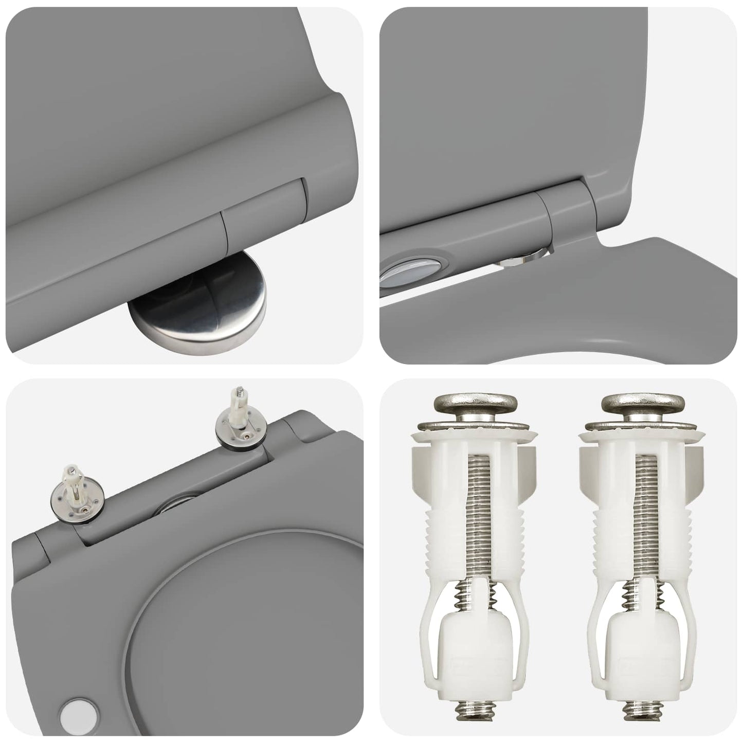 Toiletzitting Grijs 47 x 37,5 x 3,8 cm Duroplast is nu te koop bij PeponiXL, paradijselijk wonen!