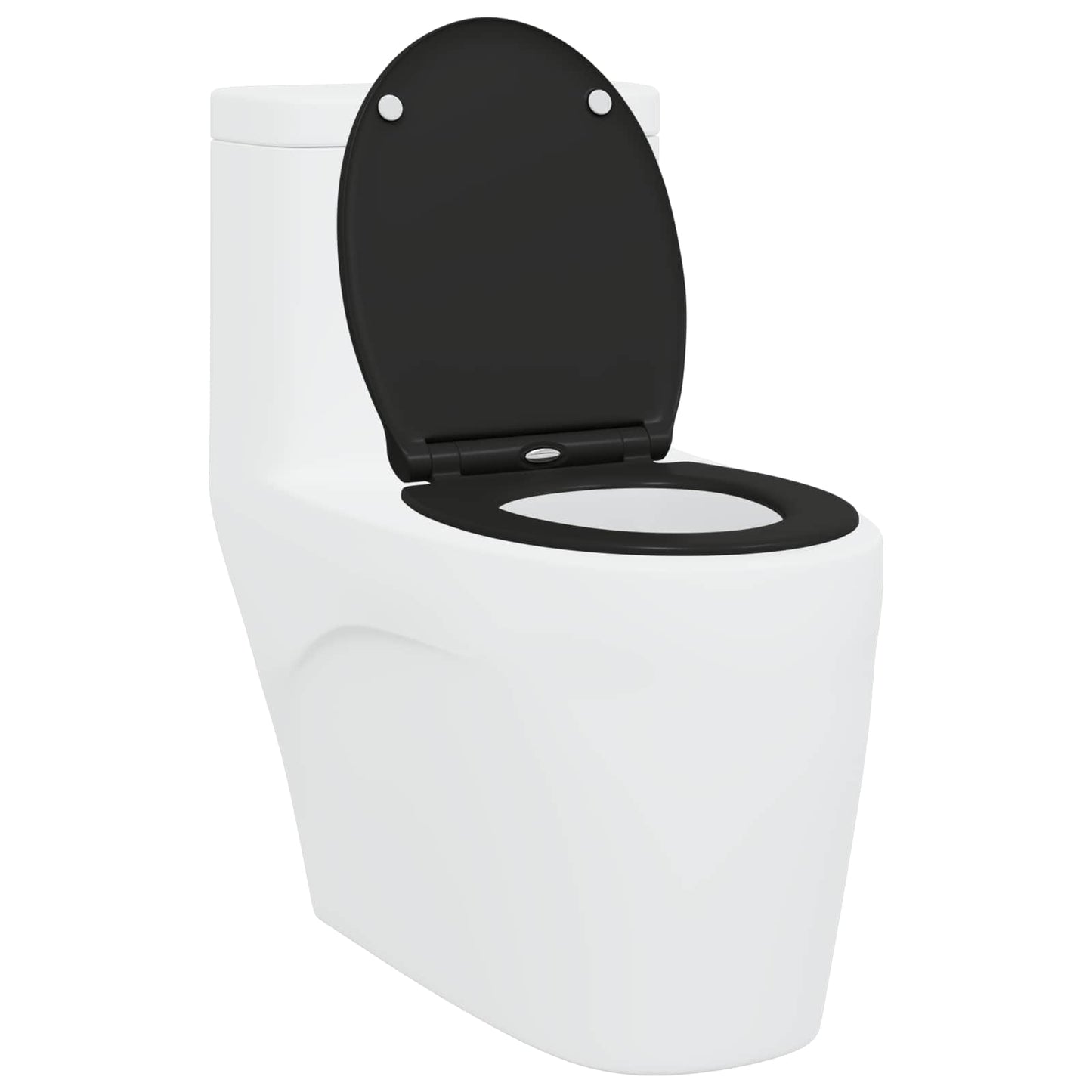 Toiletzitting Zwart 47 x 37,5 x 3,8 cm Duroplast is nu te koop bij PeponiXL, paradijselijk wonen!