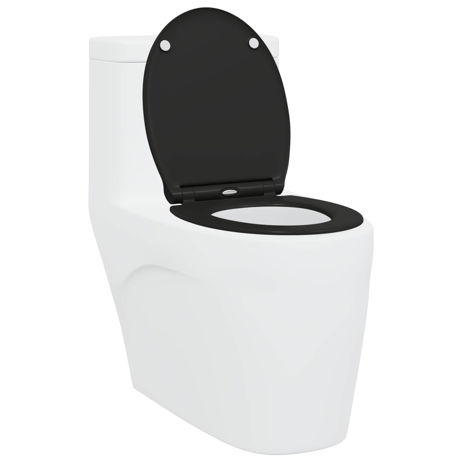 Toiletzitting Zwart 47 x 37,5 x 3,8 cm Duroplast is nu te koop bij PeponiXL, paradijselijk wonen!