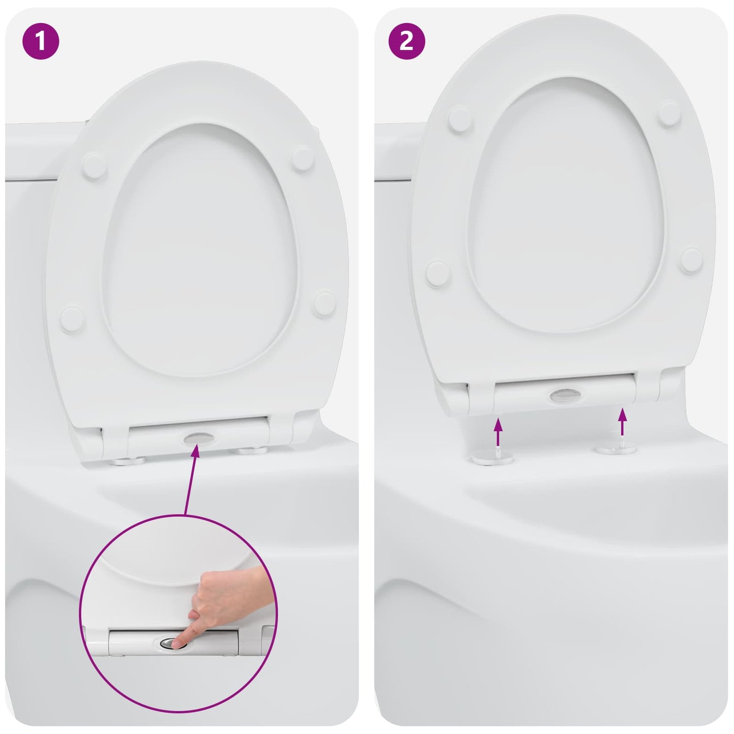 Toiletzitting Wit 47 x 37,5 x 3,8 cm Duroplast is nu te koop bij PeponiXL, paradijselijk wonen!