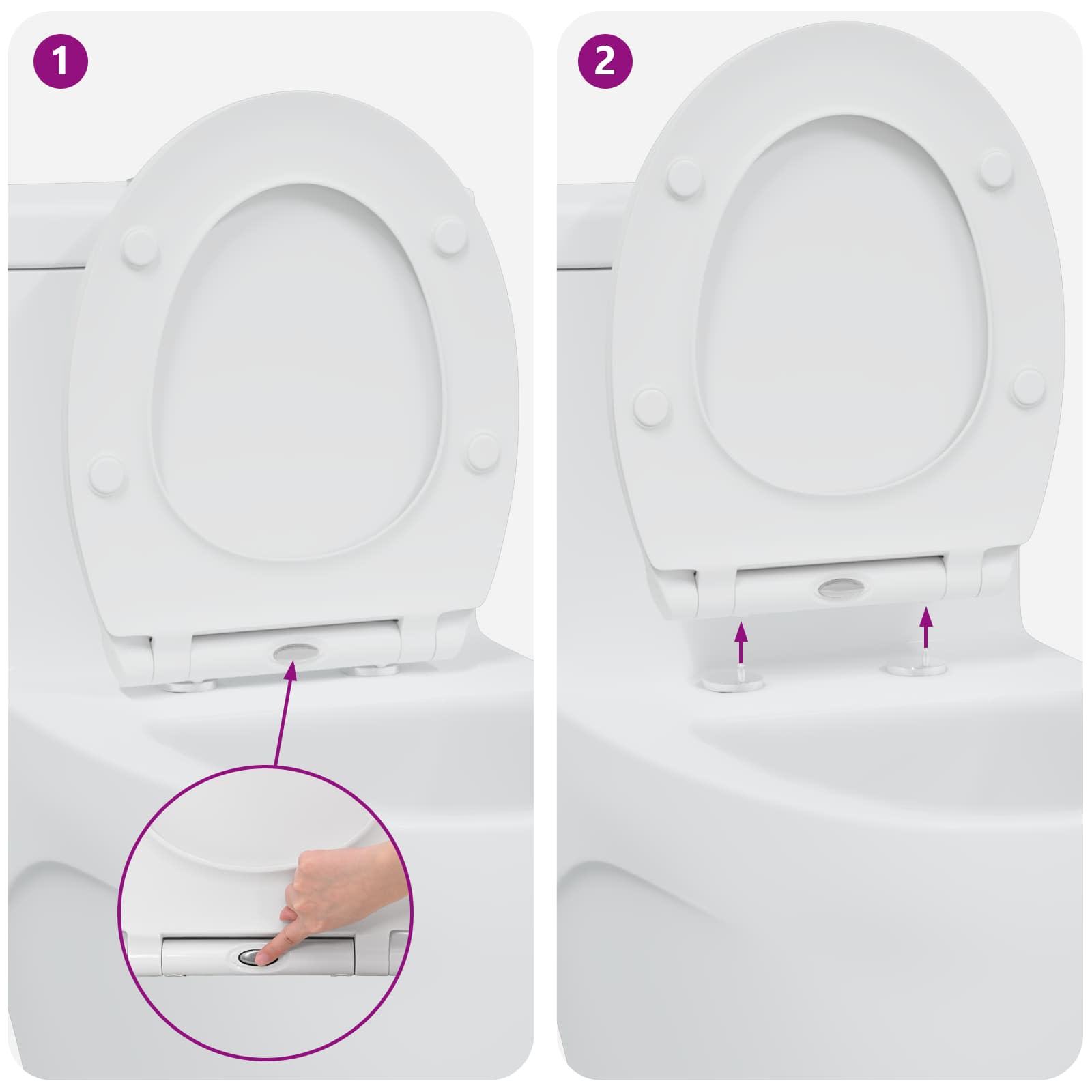 Toiletzitting Wit 47 x 37,5 x 3,8 cm Duroplast is nu te koop bij PeponiXL, paradijselijk wonen!