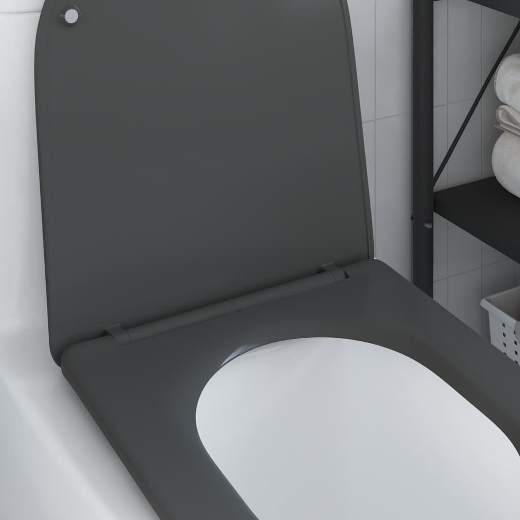 Toiletzitting Antraciet 47 x 36 x 3,4 cm Duroplast is nu te koop bij PeponiXL, paradijselijk wonen!
