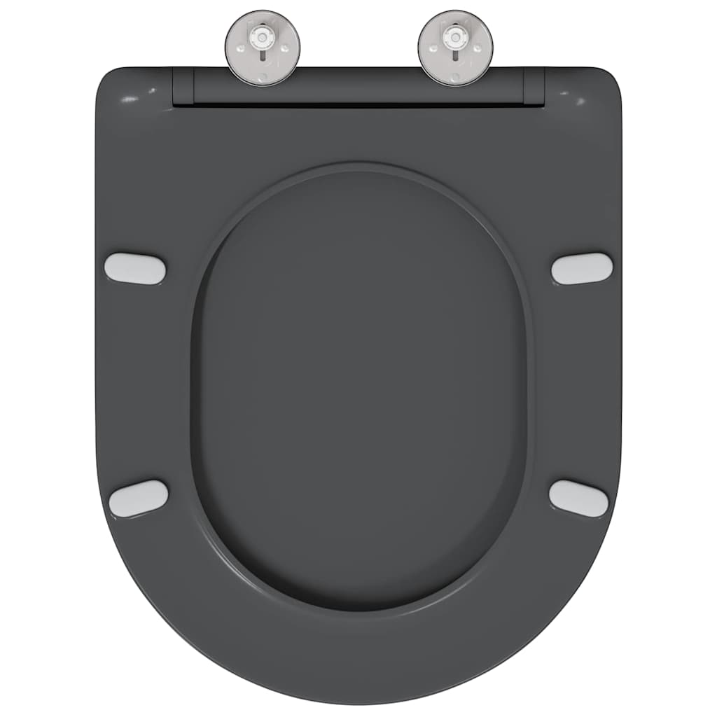 Toiletzitting Antraciet 47 x 36 x 3,4 cm Duroplast is nu te koop bij PeponiXL, paradijselijk wonen!