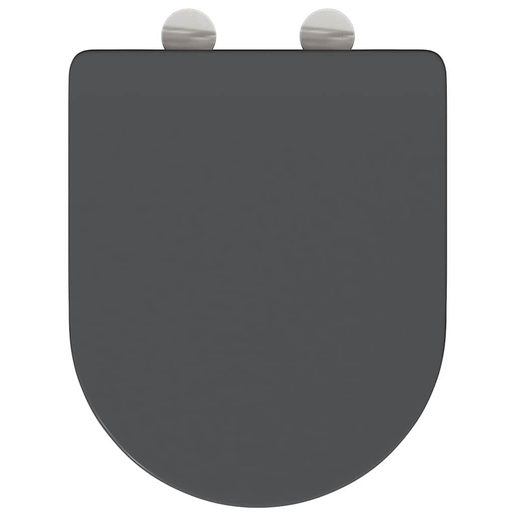 Toiletzitting Antraciet 47 x 36 x 3,4 cm Duroplast is nu te koop bij PeponiXL, paradijselijk wonen!