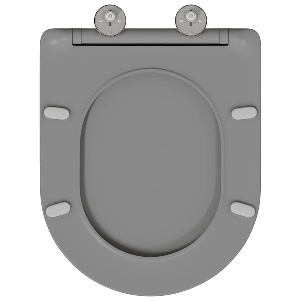 Toiletzitting Grijs 47 x 36 x 3,4 cm Duroplast is nu te koop bij PeponiXL, paradijselijk wonen!