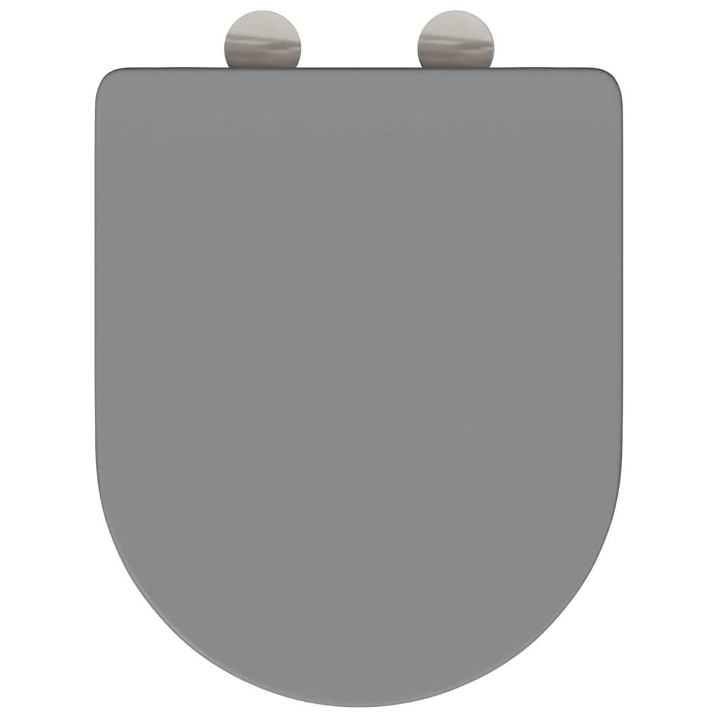 Toiletzitting Grijs 47 x 36 x 3,4 cm Duroplast is nu te koop bij PeponiXL, paradijselijk wonen!