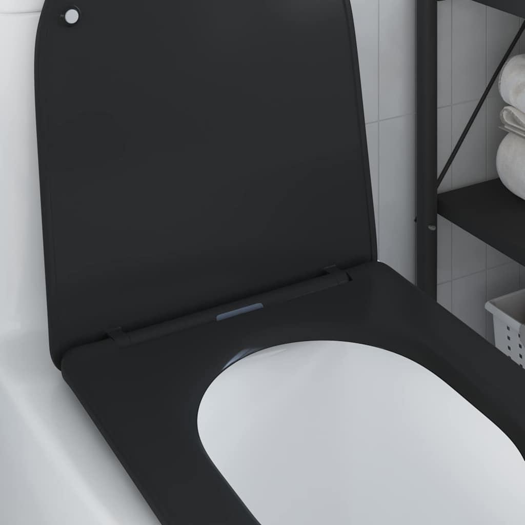Toiletzitting Zwart 47 x 36 x 3,4 cm Duroplast is nu te koop bij PeponiXL, paradijselijk wonen!