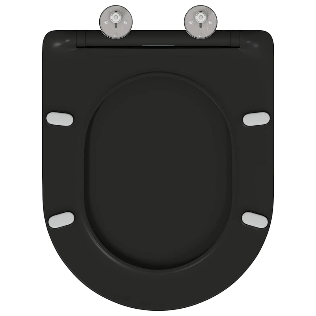 Toiletzitting Zwart 47 x 36 x 3,4 cm Duroplast is nu te koop bij PeponiXL, paradijselijk wonen!