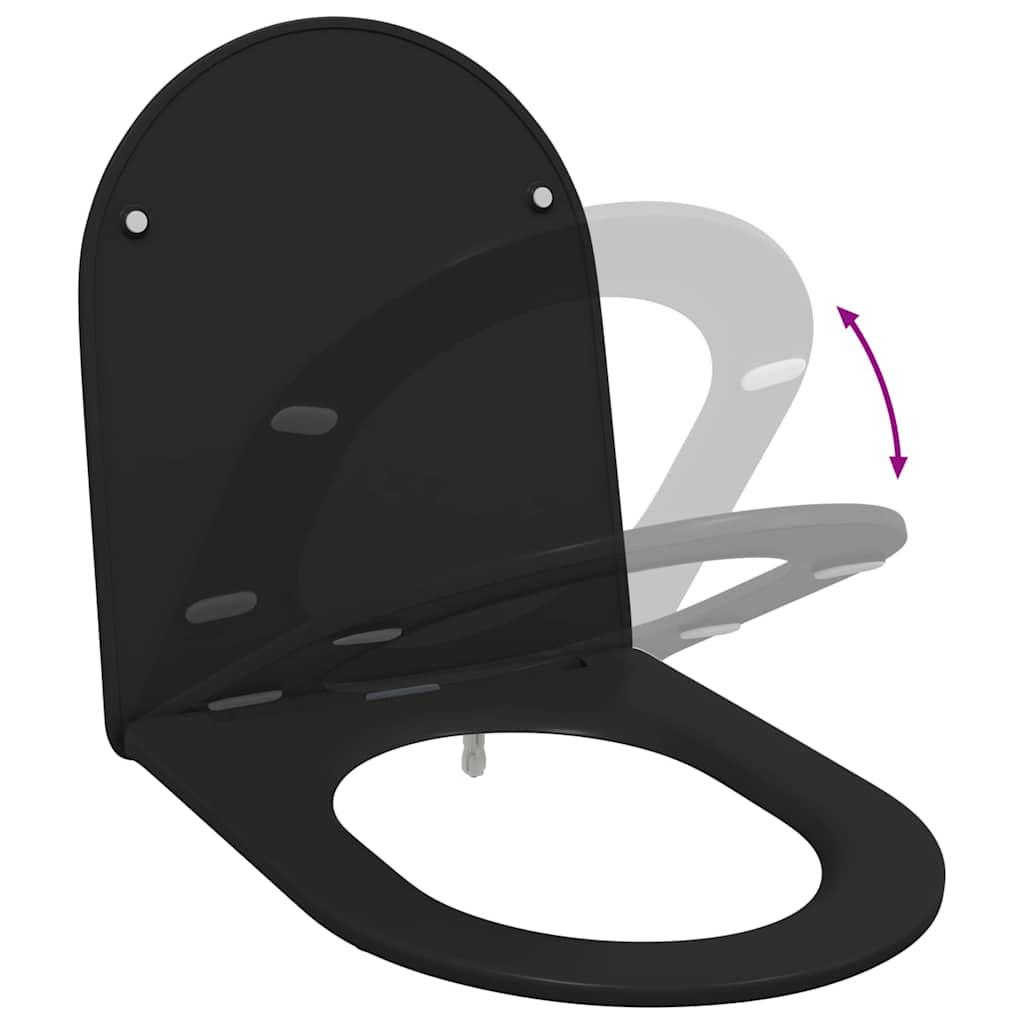 Toiletzitting Zwart 47 x 36 x 3,4 cm Duroplast is nu te koop bij PeponiXL, paradijselijk wonen!