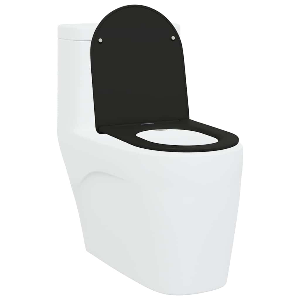 Toiletzitting Zwart 47 x 36 x 3,4 cm Duroplast is nu te koop bij PeponiXL, paradijselijk wonen!
