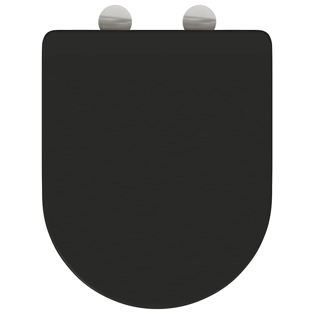 Toiletzitting Zwart 47 x 36 x 3,4 cm Duroplast is nu te koop bij PeponiXL, paradijselijk wonen!