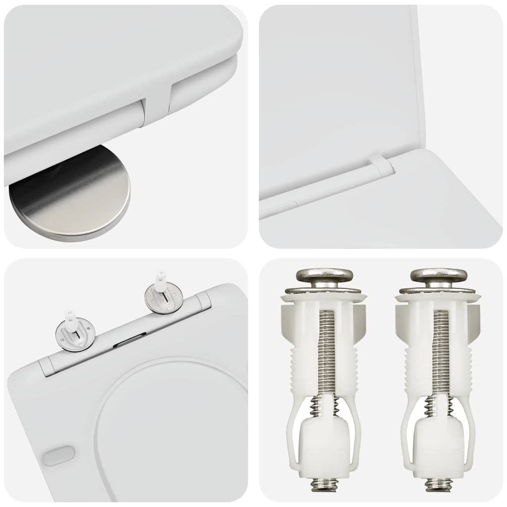 Toiletzitting Wit 47 x 36 x 3,4 cm Duroplast is nu te koop bij PeponiXL, paradijselijk wonen!