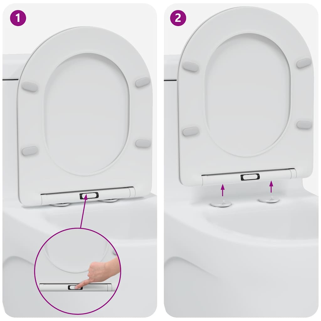Toiletzitting Wit 47 x 36 x 3,4 cm Duroplast is nu te koop bij PeponiXL, paradijselijk wonen!