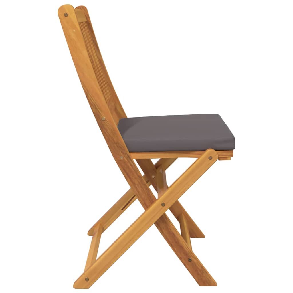 Opvouwbare stoel met kussen 6 pcs Grijs 49 x 57,5 x 92cm is nu te koop bij PeponiXL, paradijselijk wonen!