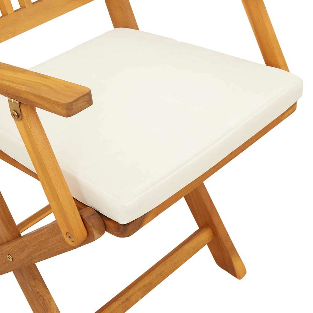 Opvouwbare stoel 6 pcs Wit 49 x 57,5 x 92cm Massief acaciahout is nu te koop bij PeponiXL, paradijselijk wonen!