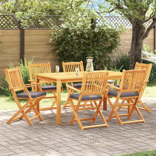 Opvouwbare stoel met kussen 6 pcs Grijs 49 x 57,5 x 92cm is nu te koop bij PeponiXL, paradijselijk wonen!