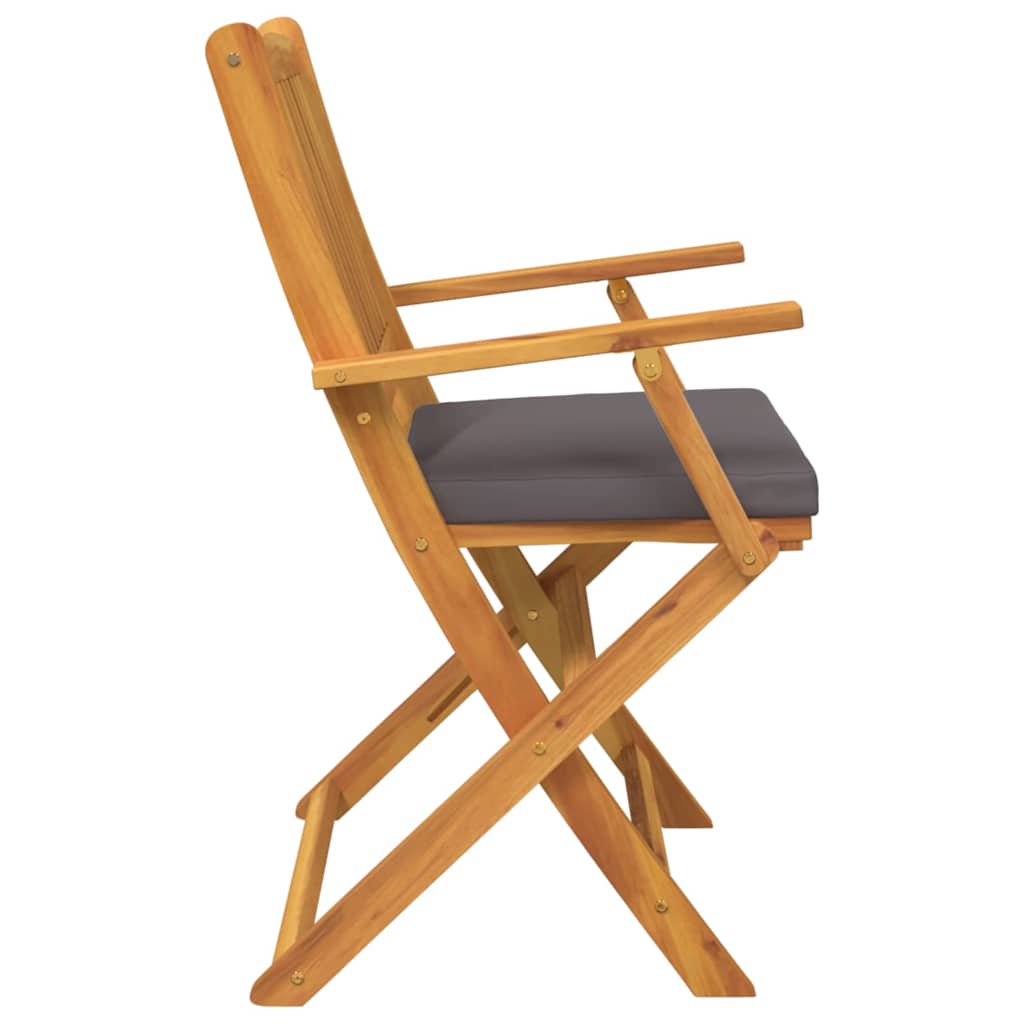 Opvouwbare stoel met kussen 6 pcs Grijs 49 x 57,5 x 92cm is nu te koop bij PeponiXL, paradijselijk wonen!