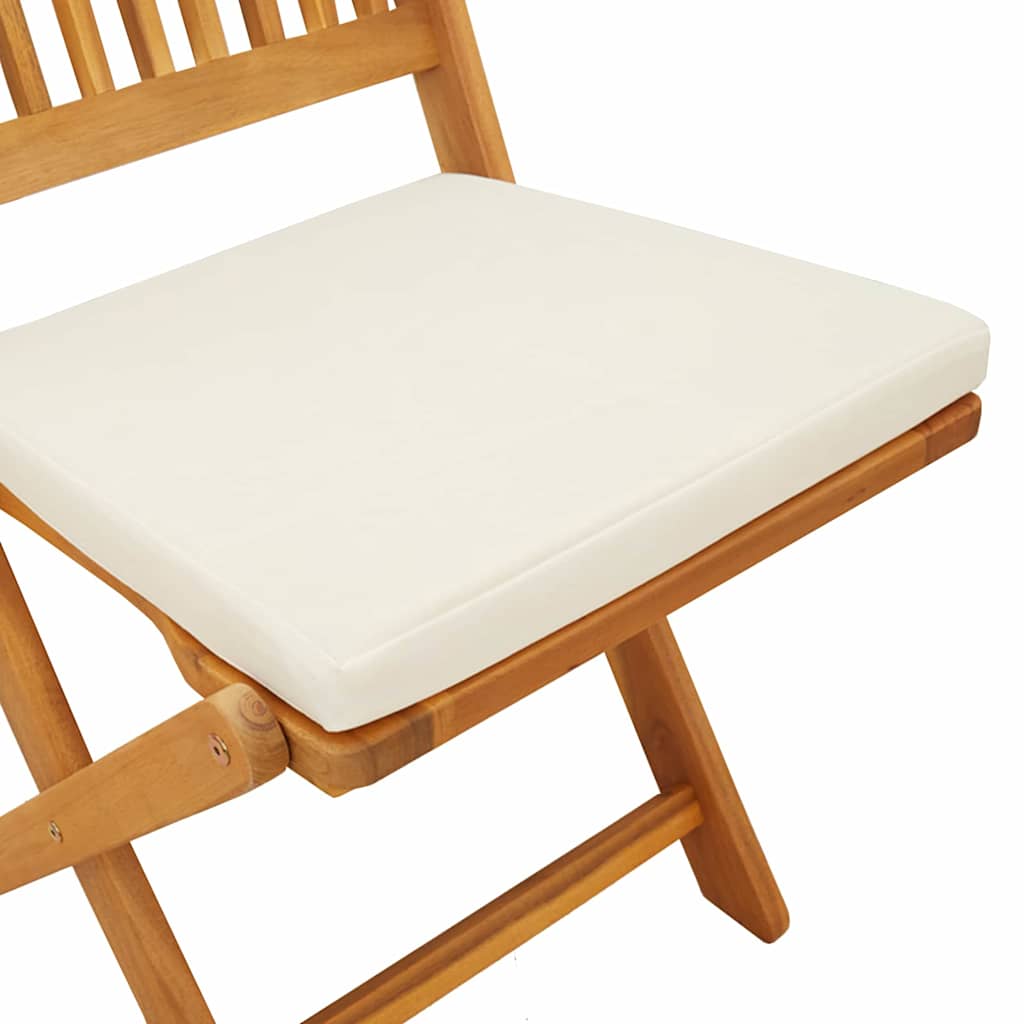 Opvouwbare stoel 8 pcs Wit 49 x 57,5 x 92cm Massief acaciahout is nu te koop bij PeponiXL, paradijselijk wonen!