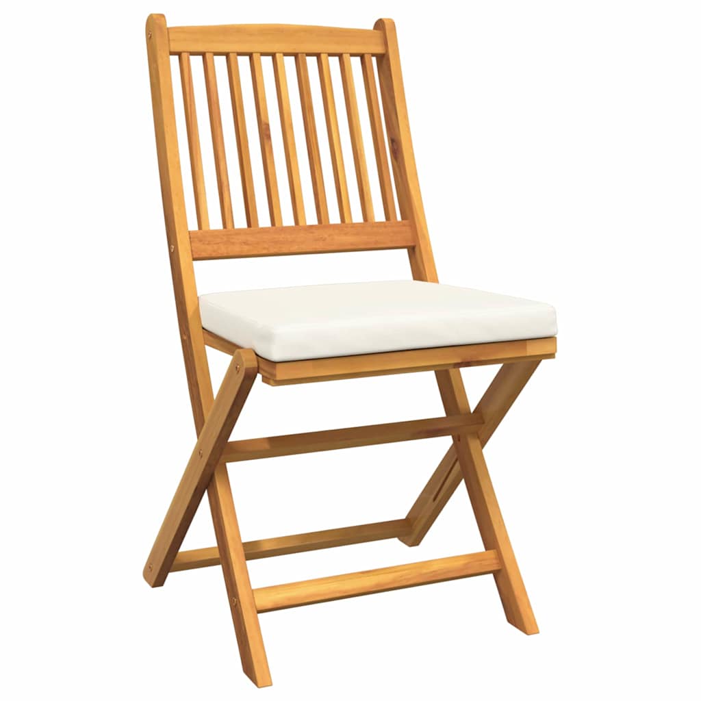 Opvouwbare stoel 8 pcs Wit 49 x 57,5 x 92cm Massief acaciahout is nu te koop bij PeponiXL, paradijselijk wonen!