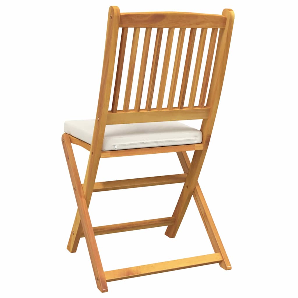 Opvouwbare stoel 8 pcs Wit 49 x 57,5 x 92cm Massief acaciahout is nu te koop bij PeponiXL, paradijselijk wonen!