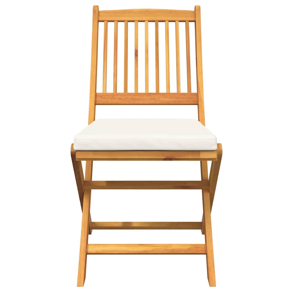 Opvouwbare stoel 8 pcs Wit 49 x 57,5 x 92cm Massief acaciahout is nu te koop bij PeponiXL, paradijselijk wonen!