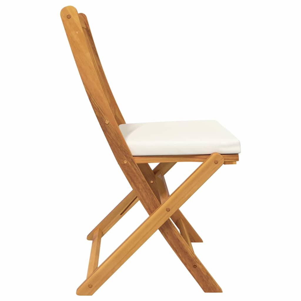 Opvouwbare stoel 8 pcs Wit 49 x 57,5 x 92cm Massief acaciahout is nu te koop bij PeponiXL, paradijselijk wonen!