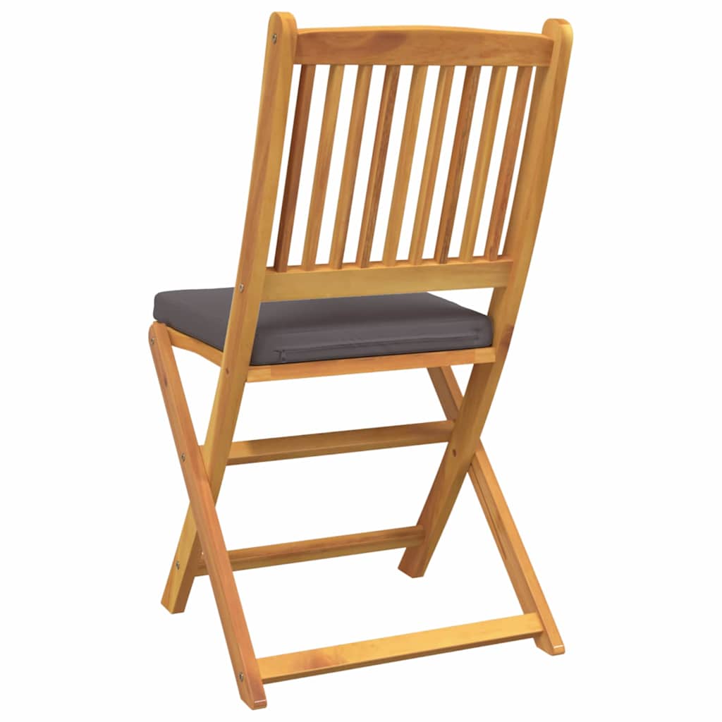 Opvouwbare stoel met kussen 8 pcs Grijs 49 x 57,5 x 92cm is nu te koop bij PeponiXL, paradijselijk wonen!
