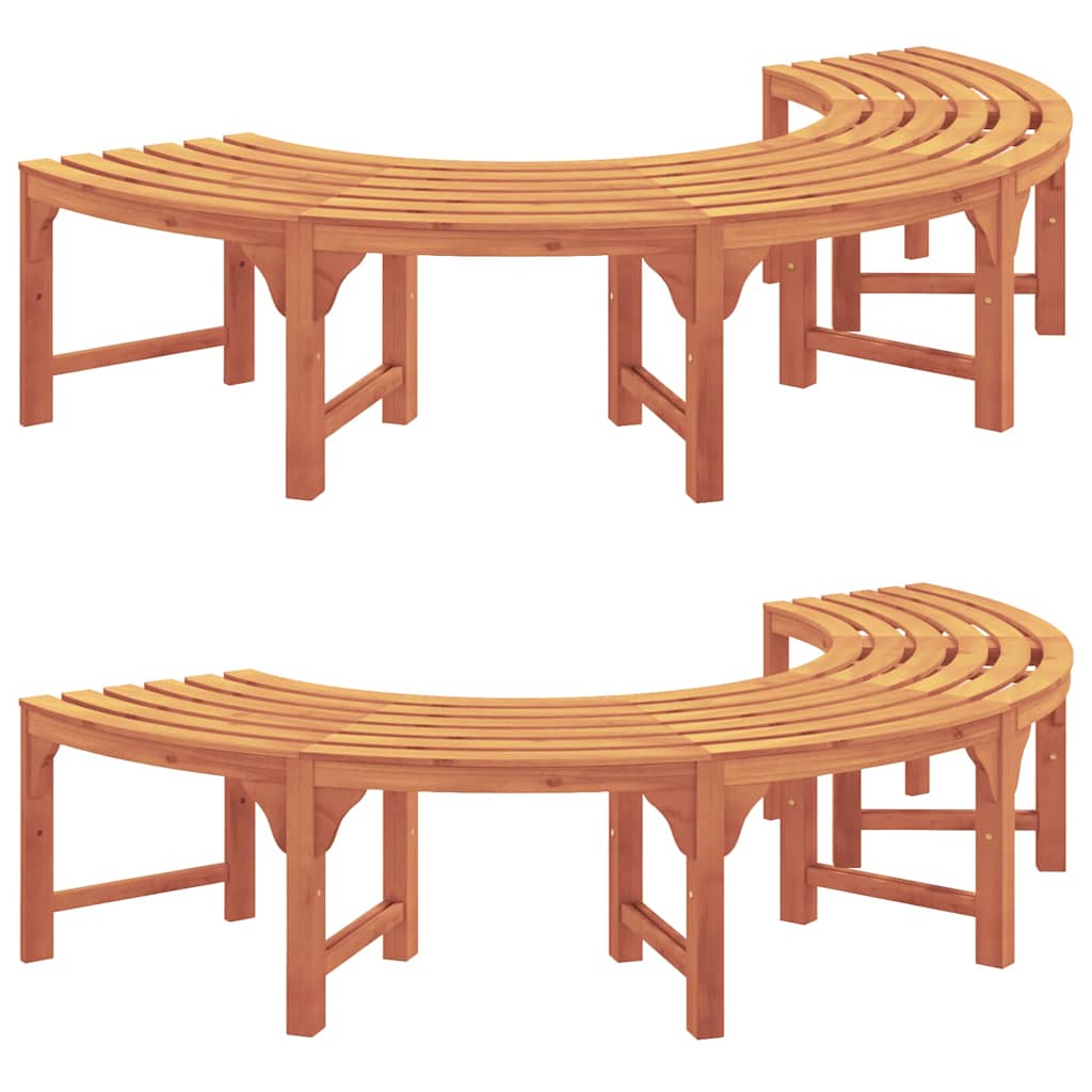 Boom bank 2 pcs Naturel 160 x 80 x 45cm Massief Eucalyptus Hout is nu te koop bij PeponiXL, paradijselijk wonen!