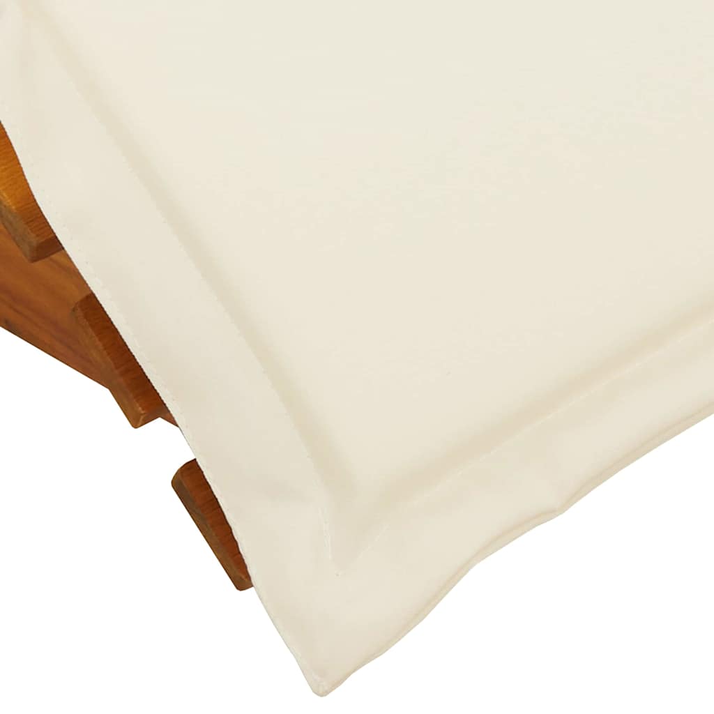 Ligstoel met kussen 2-persoon 2 pcs Bruin Massief Acaciahout is nu te koop bij PeponiXL, paradijselijk wonen!