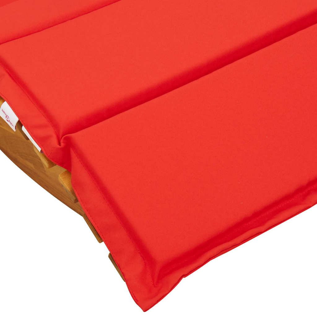 Ligstoel met kussen 2-persoon 2 pcs Bruin Massief Acaciahout is nu te koop bij PeponiXL, paradijselijk wonen!