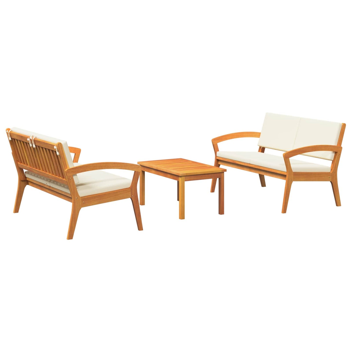 Bistroset met kussen 3 pcs Bruin Polyester is nu te koop bij PeponiXL, paradijselijk wonen!