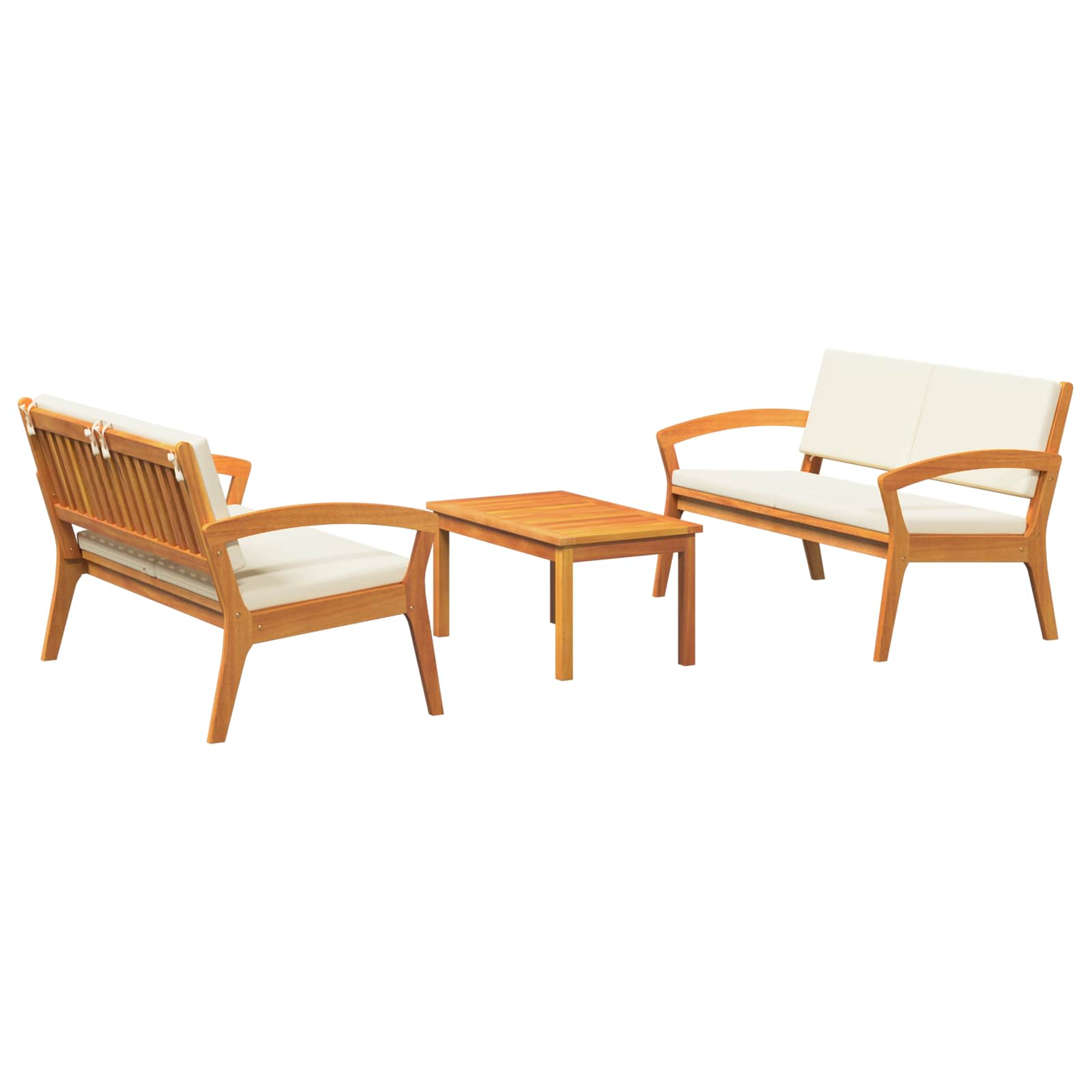 Bistroset met kussen 3 pcs Bruin Polyester is nu te koop bij PeponiXL, paradijselijk wonen!