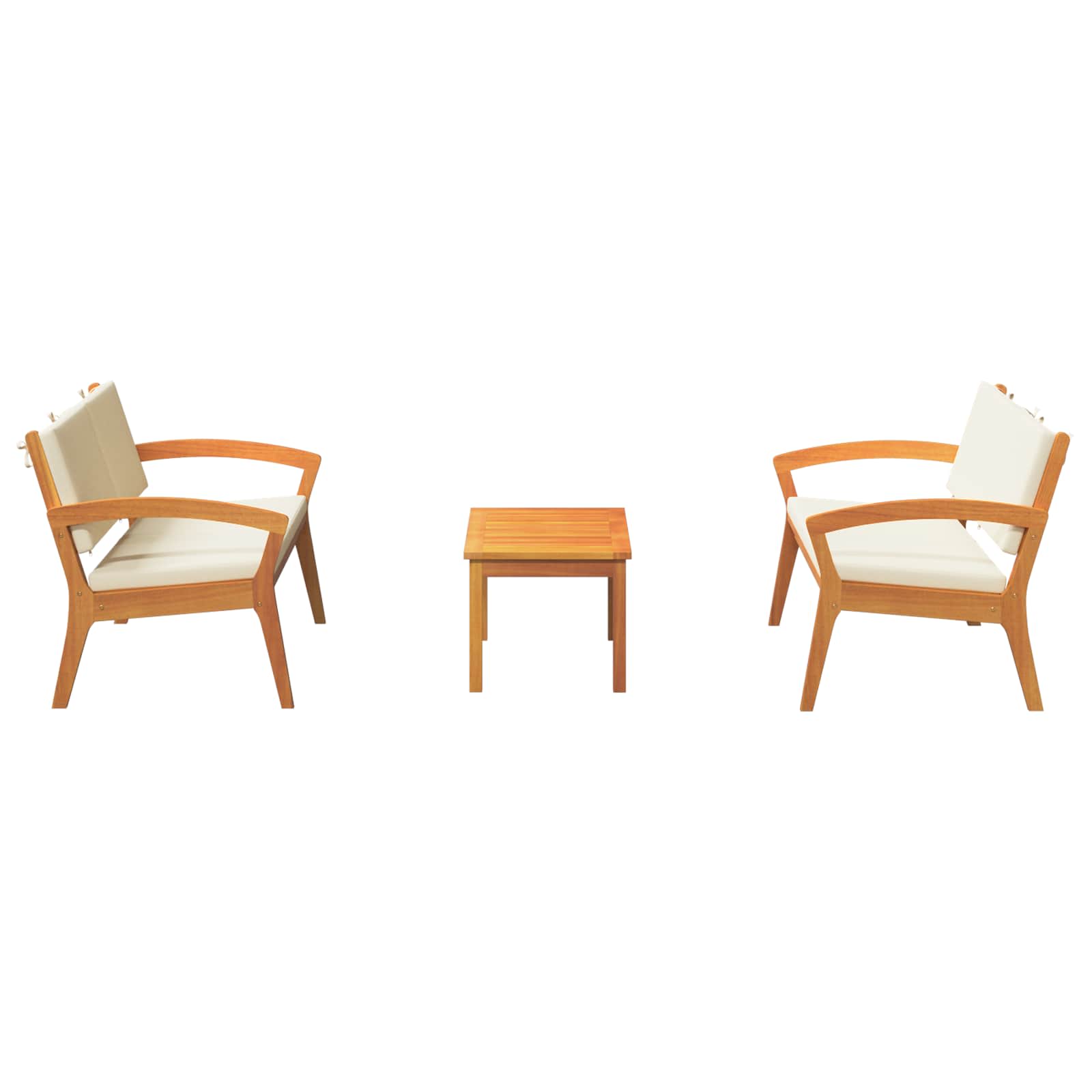 Bistroset met kussen 3 pcs Bruin Polyester is nu te koop bij PeponiXL, paradijselijk wonen!