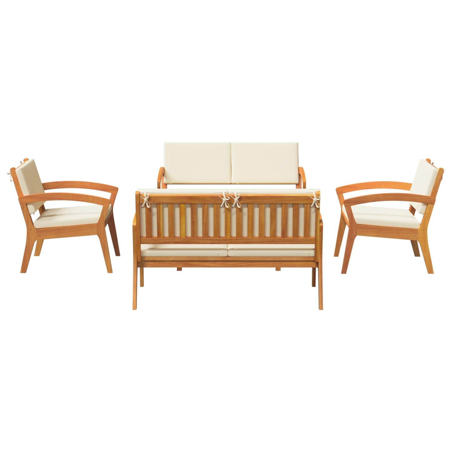 Bistroset met kussen 5 pcs Bruin Polyester is nu te koop bij PeponiXL, paradijselijk wonen!