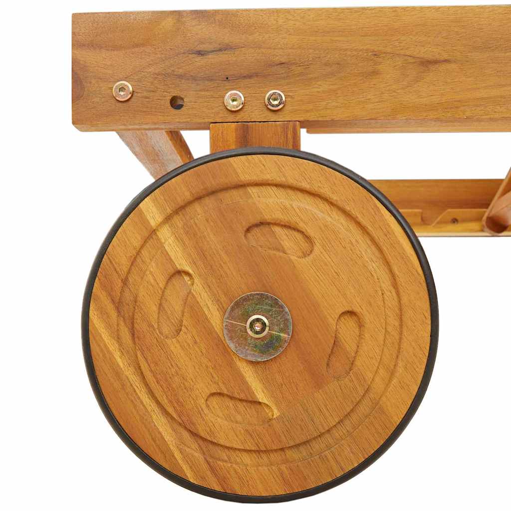 Ligstoel 2 pcs Taupe 200 x 67 x 84cm Massief acaciahout is nu te koop bij PeponiXL, paradijselijk wonen!