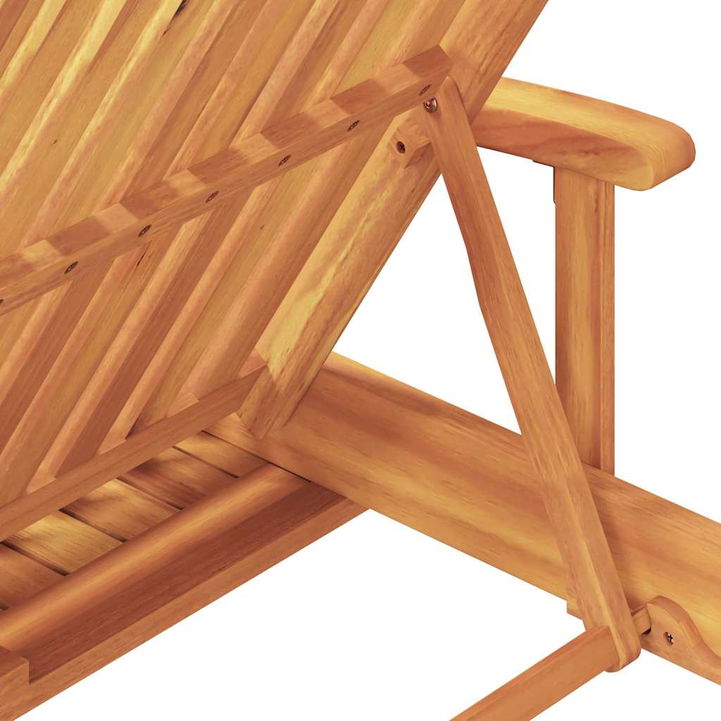 Ligstoel 2 pcs Rood 200 x 67 x 84cm Massief acaciahout is nu te koop bij PeponiXL, paradijselijk wonen!