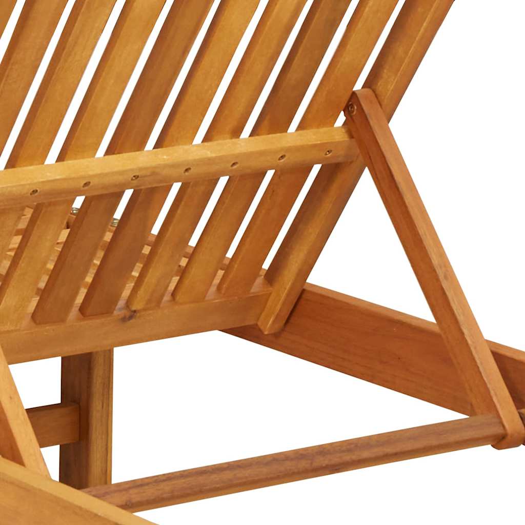 Ligstoel 2-persoon 3 pcs Bruin Massief Acaciahout is nu te koop bij PeponiXL, paradijselijk wonen!