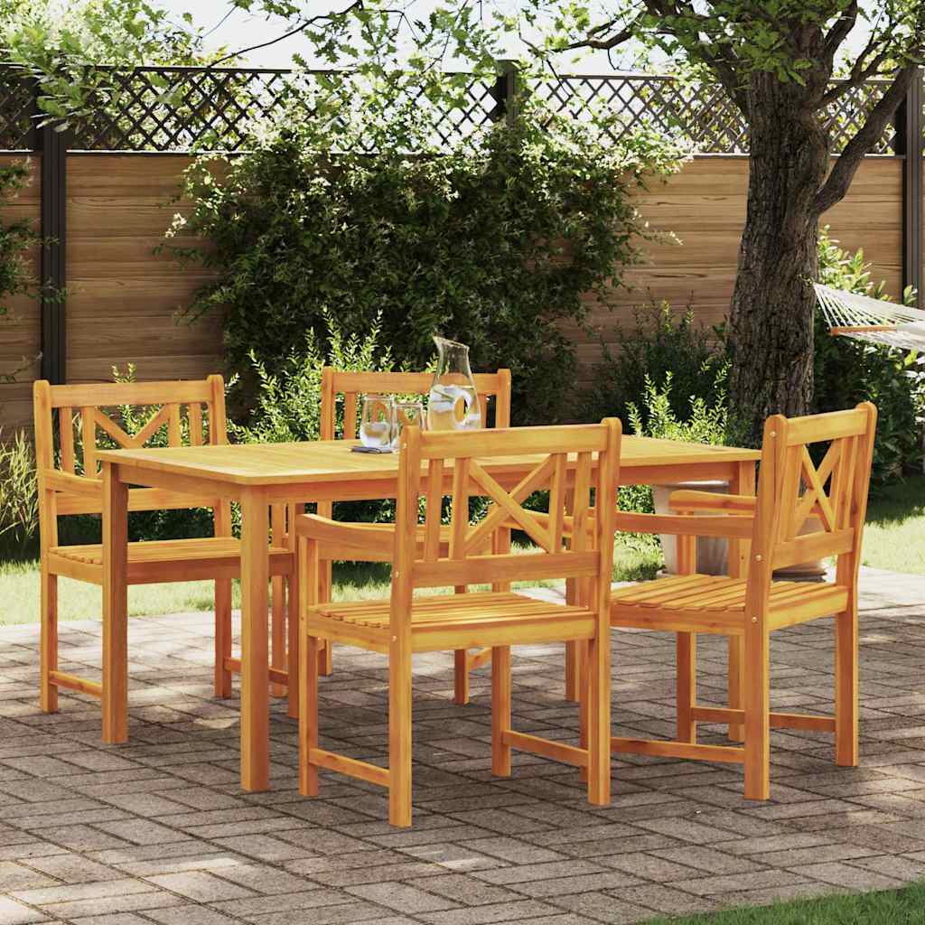 Tuinbank 4 pcs Naturel 56 x 55,5 x 90 cm Massief Acaciahout is nu te koop bij PeponiXL, paradijselijk wonen!
