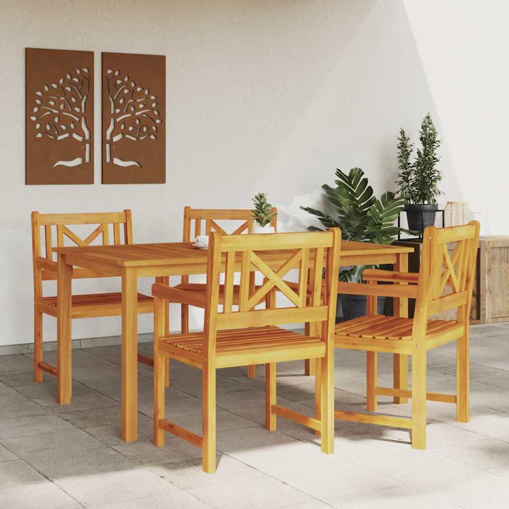 Tuinbank 4 pcs Naturel 56 x 55,5 x 90 cm Massief Acaciahout is nu te koop bij PeponiXL, paradijselijk wonen!