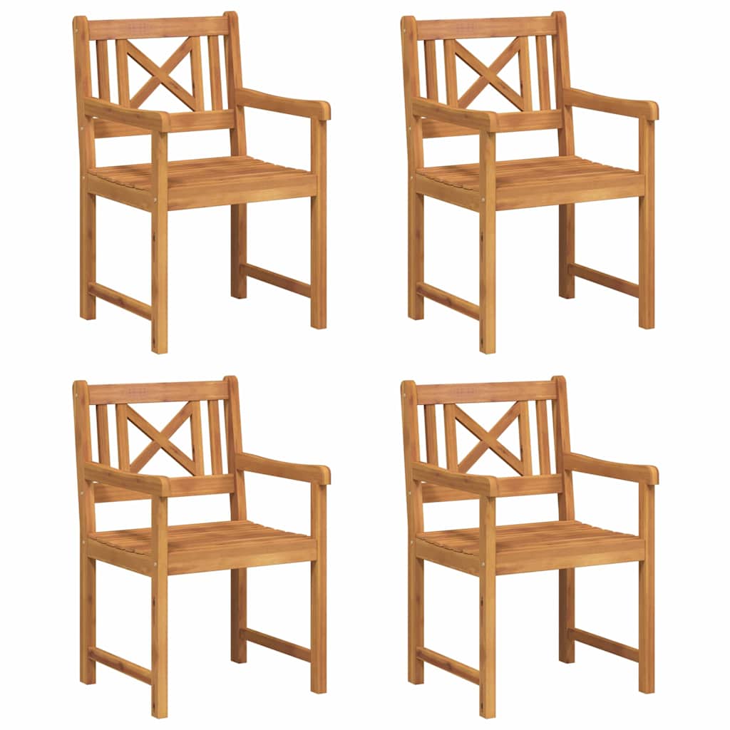 Tuinbank 4 pcs Naturel 56 x 55,5 x 90 cm Massief Acaciahout is nu te koop bij PeponiXL, paradijselijk wonen!