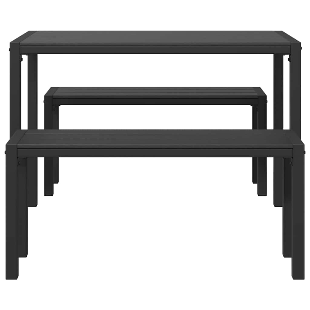 Tuin eettafelset met kussen 3 pcs Antraciet Staal is nu te koop bij PeponiXL, paradijselijk wonen!