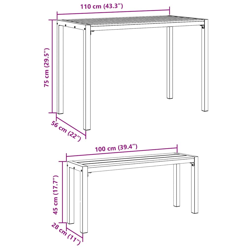 Tuin eettafelset met kussen 3 pcs Antraciet Staal is nu te koop bij PeponiXL, paradijselijk wonen!