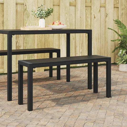 Tuinbank Zwart 100 x 28 x 45 cm Staal is nu te koop bij PeponiXL, paradijselijk wonen!